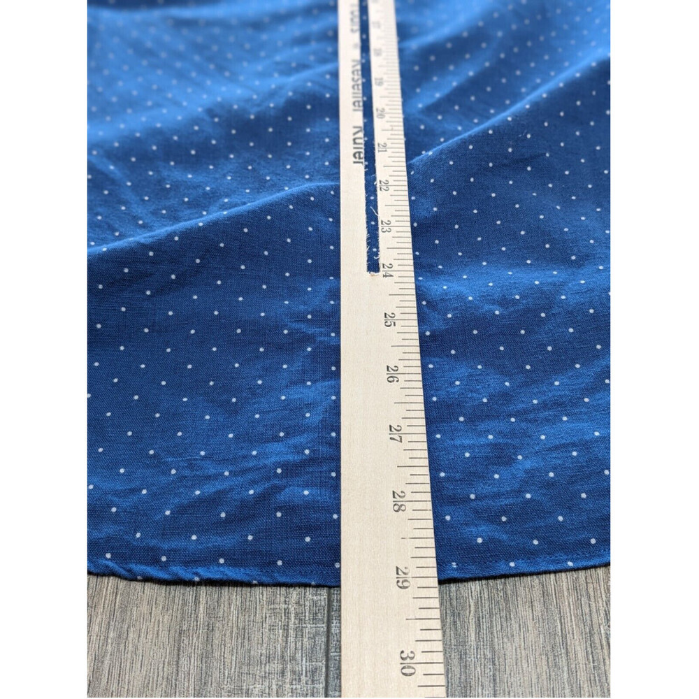 American Eagle Shirt Mens Medium Blue Dotted Print Long Sleeve Button Linen Blnd - Picture 6 of 8